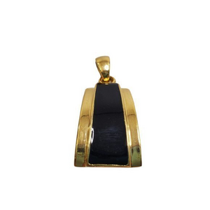 Lia Sophia‎ Pendant Gold Tone Black Enamel Stripe C